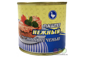 Паштет с гусиной печенью ж/б 240г Елец