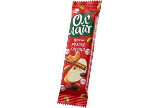 Батончик фруктово-ореховый яблоко с корицей 30гр. Оллайт