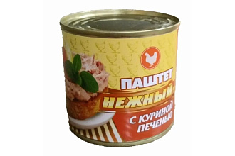 Паштет с куринной печенью ТУ ж/б 240гр/30. ЕЛЕЦКИЙ МК