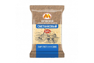 Сыр Сметанковый 200г. Юговской МК