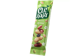 Батончик фруктово-ореховый арахис 30гр. Оллайт
