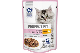 Корм влаж. д/котят Курица 75гр. PERFECT FIT 