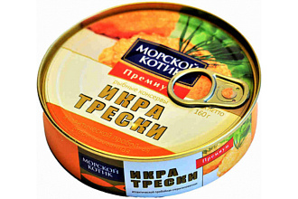 Икра Трески 160 гр ж/б Морской котик