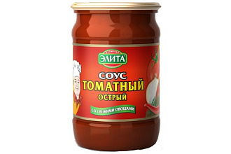 Соус Томатный острый 690гр. ст/б Элита Кухмастер