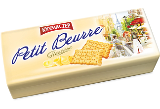 Печенье КМ Petit Beurre 170гр. 16шт. ГОСТ Кухмастер