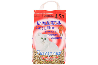 Наполнитель древесный 4,5л/3кг Пусси кат