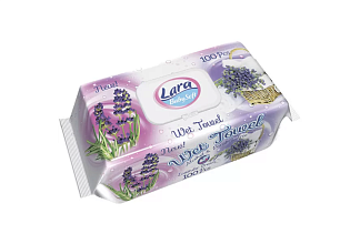 Влажные салфетки Лаванда 100шт. LARA 